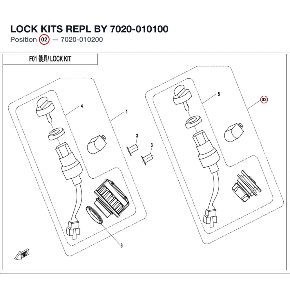 LOCK KITS REPL BY 7020-010100 product image