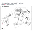 FRONT EXHAUST PIPE, FRONT CYLINDER product image
