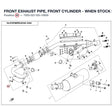 FRONT EXHAUST PIPE, FRONT CYLINDER - WHEN STOCK IS 0 THIS ITEM IS NO LONGER AVAILABLE product image