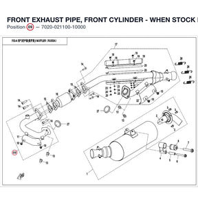 FRONT EXHAUST PIPE, FRONT CYLINDER - WHEN STOCK IS 0 THIS ITEM IS NO LONGER AVAILABLE product image
