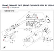 FRONT EXHAUST PIPE, FRONT CYLINDER REPL BY 7020-021100-00001 product image