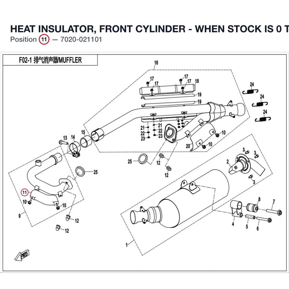 HEAT INSULATOR, FRONT CYLINDER - WHEN STOCK IS 0 THIS ITEM IS NO LONGER AVAILABLE product image