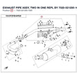 EXHAUST PIPE ASSY, TWO IN ONE REPL BY 7020-021200-10001 product image