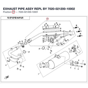 EXHAUST PIPE ASSY REPL BY 7020-021200-10002 product image