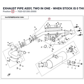 EXHAUST PIPE ASSY, TWO IN ONE - WHEN STOCK IS 0 THIS ITEM IS NO LONGER AVAILABLE product image
