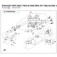 EXHAUST PIPE ASSY, TWO IN ONE REPL BY 7020-021200-1000 product image