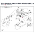HEAT INSULATOR, REAR CYLINDER - WHEN STOCK IS 0 THIS ITEM IS NO LONGER AVAILABLE product image