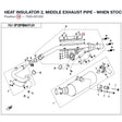 HEAT INSULATOR 2, MIDDLE EXHAUST PIPE - WHEN STOCK IS 0 THIS ITEM IS NO LONGER AVAILABLE product image