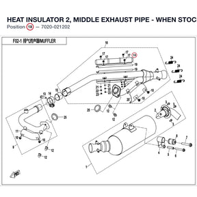 HEAT INSULATOR 2, MIDDLE EXHAUST PIPE - WHEN STOCK IS 0 THIS ITEM IS NO LONGER AVAILABLE product image