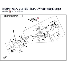MOUNT ASSY, MUFFLER REPL BY 7020-022000-00001 product image