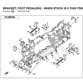 BRACKET, FOOT PEDAL(RH) - WHEN STOCK IS 0 THIS ITEM IS NO LONGER AVAILABLE product image