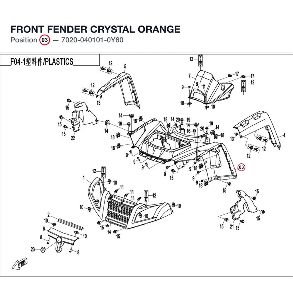 FRONT FENDER product image
