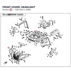FRONT COVER, HEADLIGHT product image