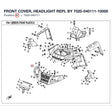 FRONT COVER, HEADLIGHT REPL BY 7020-040111-10000 product image