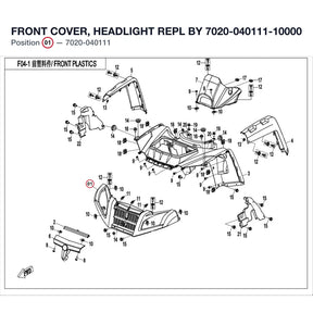 FRONT COVER, HEADLIGHT REPL BY 7020-040111-10000 product image