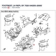 FOOTREST, LH REPL BY 7020-040205-20000 product image