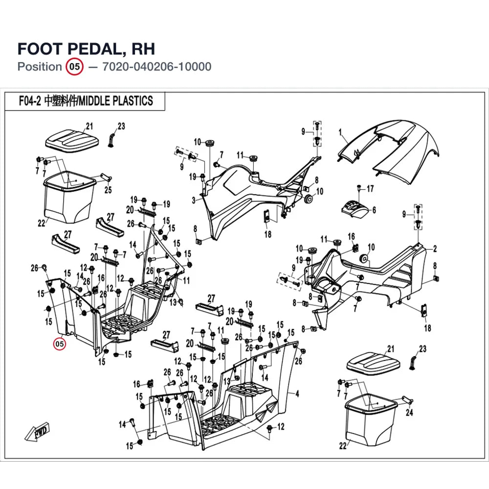 FOOT PEDAL, RH product image