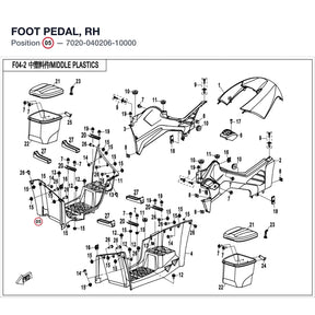 FOOT PEDAL, RH product image