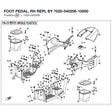 FOOT PEDAL, RH REPL BY 7020-040206-10000 product image