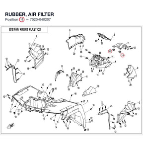 RUBBER, AIR FILTER product image