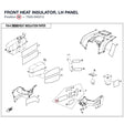 FRONT HEAT INSULATOR, LH PANEL product image