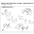 MIDDLE HEAT INSULATOR, LH PANEL - WHEN STOCK IS 0 THIS ITEM IS NO LONGER AVAILABLE product image