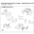 REAR HEAT INSULATOR, LH PANEL - WHEN STOCK IS 0 THIS ITEM IS NO LONGER AVAILABLE product image