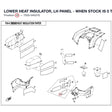 LOWER HEAT INSULATOR, LH PANEL - WHEN STOCK IS 0 THIS ITEM IS NO LONGER AVAILABLE product image