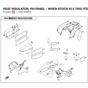HEAT INSULATOR, RH PANEL - WHEN STOCK IS 0 THIS ITEM IS NO LONGER AVAILABLE product image