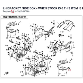 LH BRACKET, SIDE BOX - WHEN STOCK IS 0 THIS ITEM IS NO LONGER AVAILABLE product image