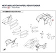 HEAT INSULATION PAPER, REAR FENDER product image