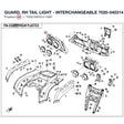 GUARD, RH TAIL LIGHT - INTERCHANGEABLE 7020-040314 - WHEN STOCK IS 0 - NO LONGER AVAILABLE product image