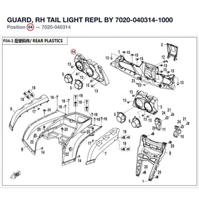 GUARD, RH TAIL LIGHT REPL BY 7020-040314-1000 product image