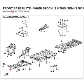 FRONT BASE PLATE - WHEN STOCK IS 0 THIS ITEM IS NO LONGER AVAILABLE product image