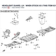 HEADLIGHT GUARD, LH - WHEN STOCK IS 0 THIS ITEM IS NO LONGER AVAILABLE product image