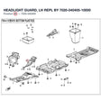HEADLIGHT GUARD, LH REPL BY 7020-040405-10000 product image