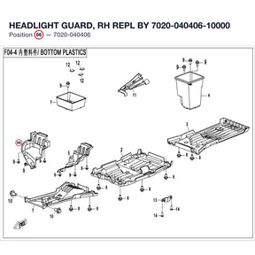 HEADLIGHT GUARD, RH REPL BY 7020-040406-10000 product image