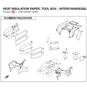 HEAT INSULATION PAPER, TOOL BOX - INTERCHANGEABLE 7020-040407 -WHEN STOCK IS 0 - NO LONGER AVAILABLE product image