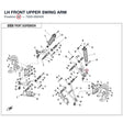 LH FRONT UPPER SWING ARM product image