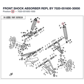FRONT SHOCK ABSORBER REPL BY 7020-051600-30000 product image