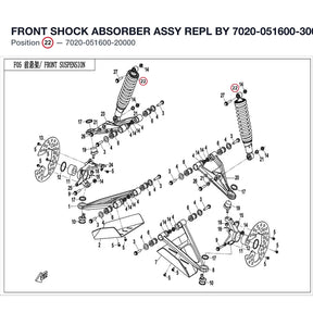 FRONT SHOCK ABSORBER ASSY REPL BY 7020-051600-30001 product image