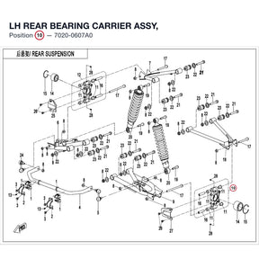 LH REAR BEARING CARRIER ASSY, product image