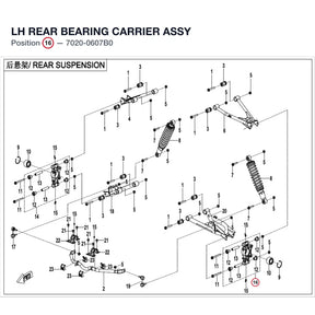 LH REAR BEARING CARRIER ASSY product image