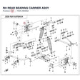 RH REAR BEARING CARRIER ASSY product image