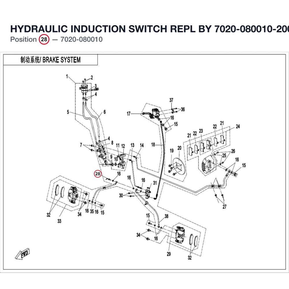 HYDRAULIC INDUCTION SWITCH REPL BY 7020-080010-20000 product image