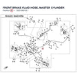 FRONT BRAKE FLUID HOSE, MASTER CYLINDER product image