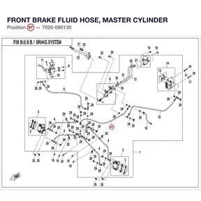 FRONT BRAKE FLUID HOSE, MASTER CYLINDER product image