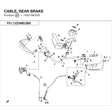 CABLE, REAR BRAKE product image