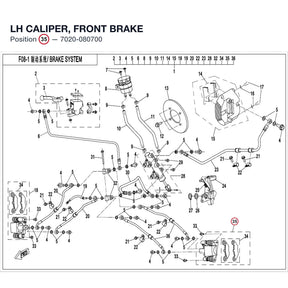 LH CALIPER, FRONT BRAKE product image