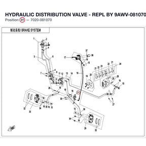 HYDRAULIC DISTRIBUTION VALVE - REPL BY 9AWV-081070-4000 product image